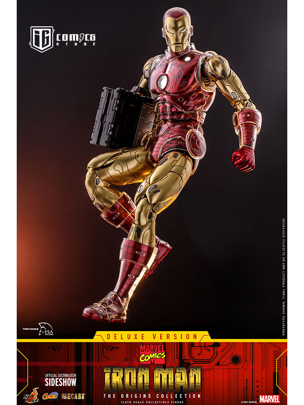 Figura de colección Marvel: Avengers Iron Man Hot Toys con luz articulado
